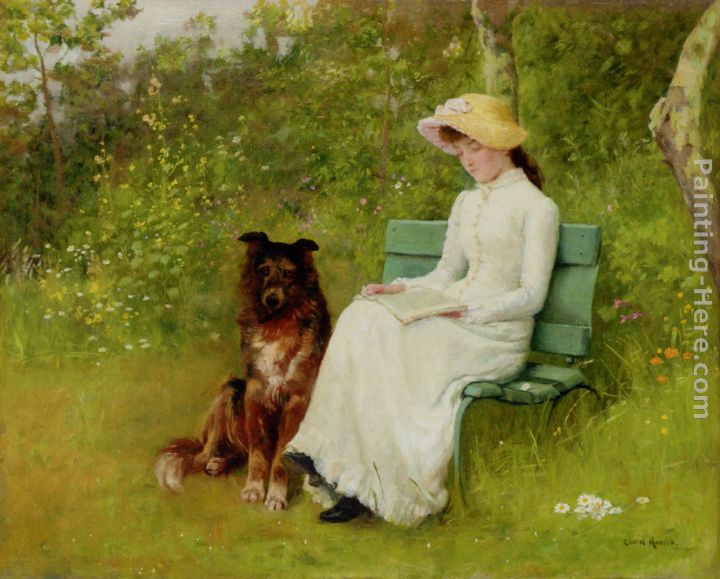 A Quiet Read painting - Edwin Harris A Quiet Read art painting
